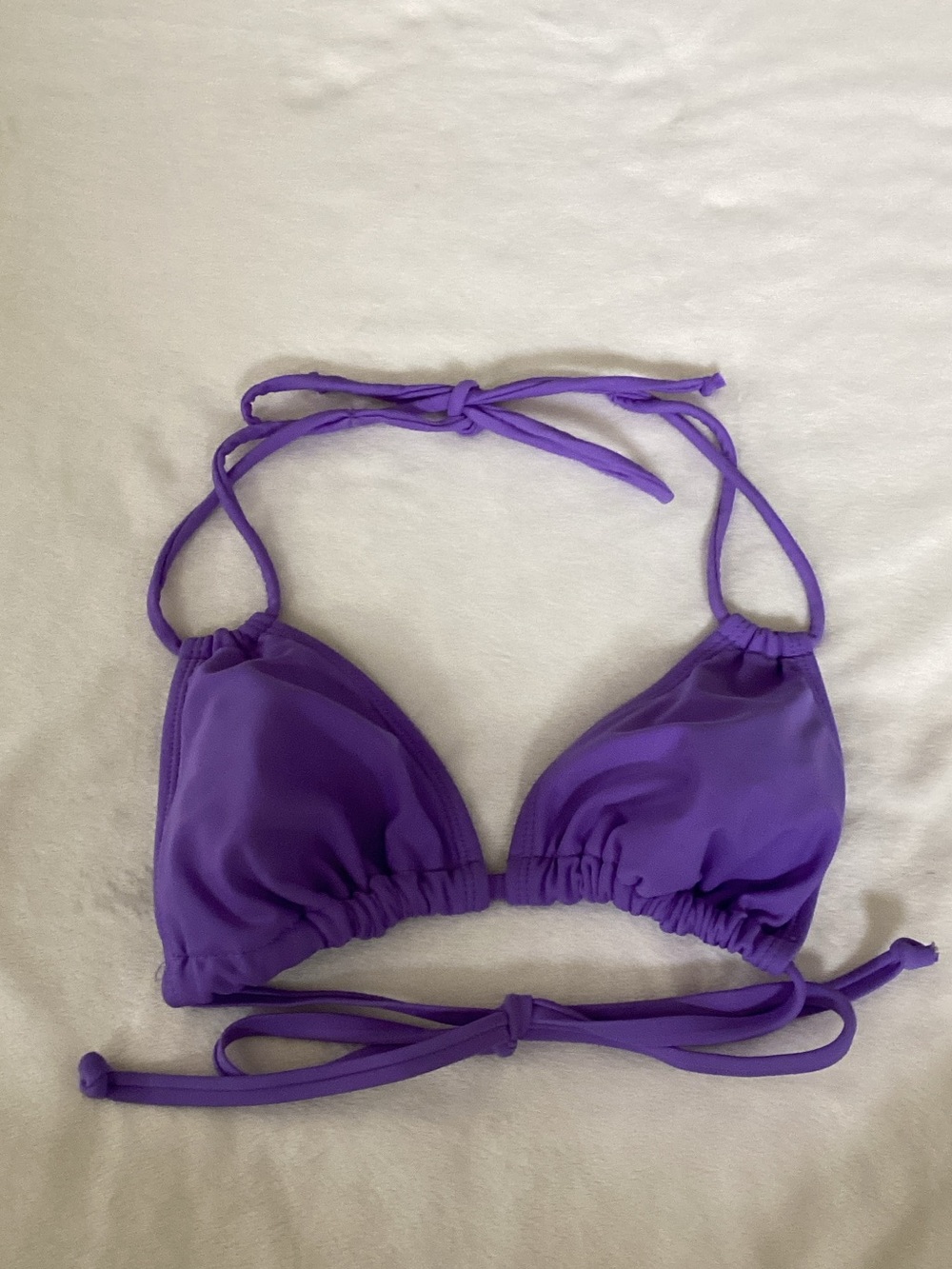 ⭐️ 2 for $10 Lavender String Triangle Bikini Top SZ M